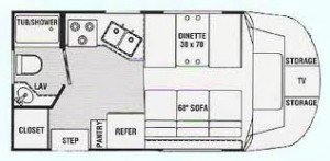 The Dinette and Sofa Fold Together to Make Bed